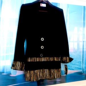 Stunning French long fitted Equivogue jacket with lovely detail